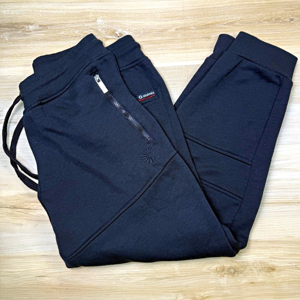 Vintage Y2K Akademiks Jogger Sweatpants 2XL Black Streetwear Fleece Zip Pockets